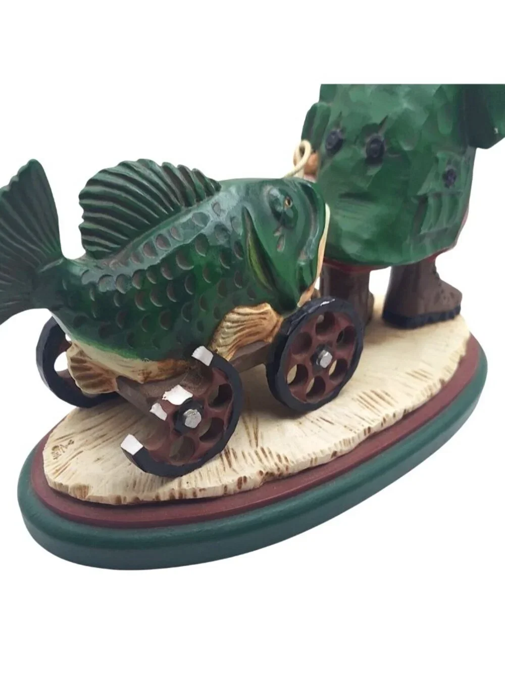READ The Fisherman David Frykman Portfolio Fish on Wheels Resin Figurine DF1417